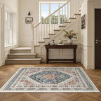 3x5 Washable Area Rug for Entryway Non Slip Kitchen Rugs, Floral Soft Living - Image 5