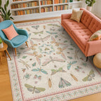 Washable 5x8 Light Pink Rug for Bedroom - Image 3