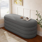 Busaurus Storage Ottoman Bench 49.2 Inch Upholstered Fabric Storage Bench - Image 9