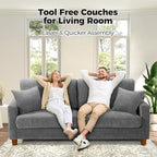 Kidirect 70in L Shaped Couch, Modular Sofa No Tool Assembly, Comfy Sectional - Image 4