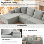135" Cloud Sectional Couch - Image 4
