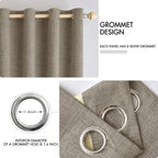 MIULEE 100% Blackout Linen Curtains - Image 4
