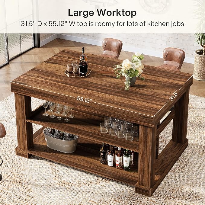 Tribesigns Bar Table, 55-Inch Counter Height Pub Table - Image 6