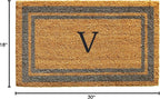Calloway Mills 153021830V Periwinkle Border 18" x 30" Monogram Doormat - Image 2