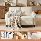 4 Piece Modern Corduroy Sofa Set, L-Shaped Sectional Couch - Image 5