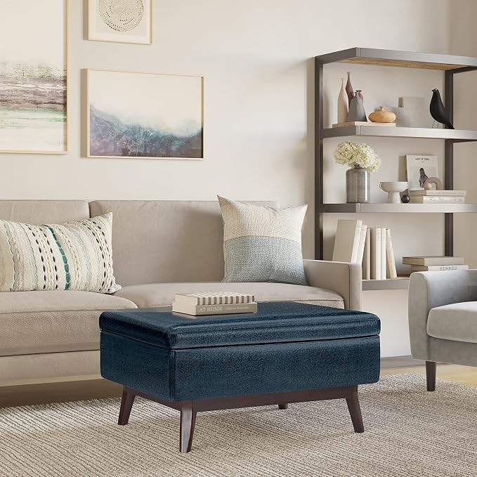 SIMPLIHOME Owen Coffee Table Storage Ottoman - Image 2