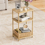 Bamboo End Table, Side Table for Small Space - Image 4