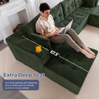 MAXYOYO 129.5" Modular Sectional Sofa Couch, U Shaped Modern Cloud Couch - Image 7
