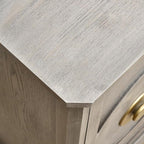 eHemco Art Deco End Table with Gold Accent Knob, Rectangular Side Table with - Image 6