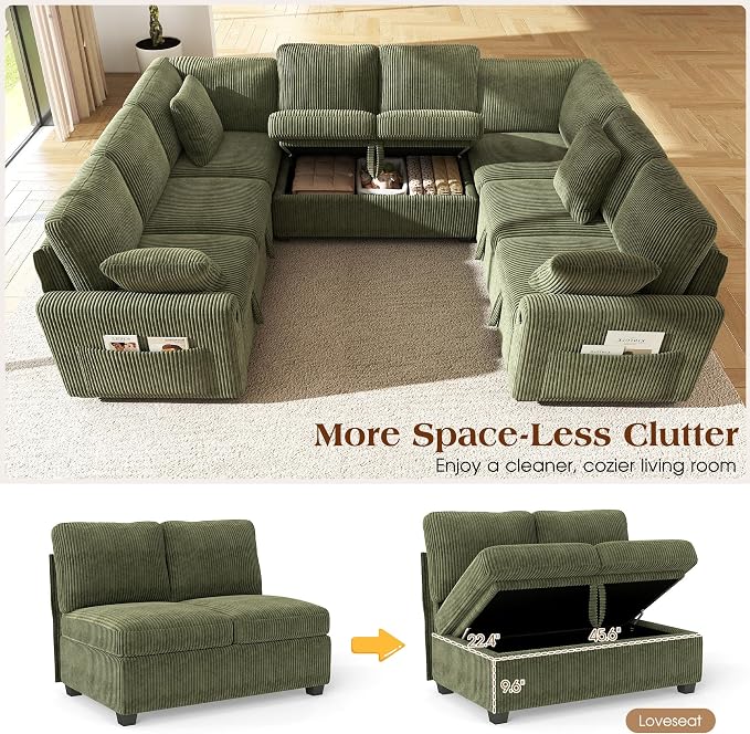Ihanherry 8-Seater Large Sectional Sofa Bed - Image 5