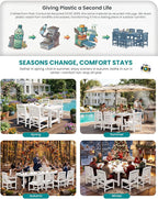 SERWALL Patio Dining Sets for 10 Person, HDPE Dining Set - Image 6