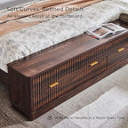 T4TREAM Fluted King Size Bed Frame - Image 6