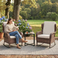 GarveeLife Single Wicker Rocking Chair, Classic Rattan Rocker by GarveeLife