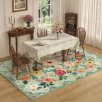 DUKINO 6x9 Area Rugs, Floral Washable Rug - Image 9