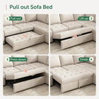 HONBAY Modular Sectional Sleeper Sofa - Image 5