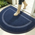 OLANLY Half Circle Front Door Mat Outside 35x23 All-Season Rubber Doormat | Blue by OLANLY