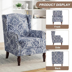 Pia Ricco High Back Floral Accent Chair - Image 3