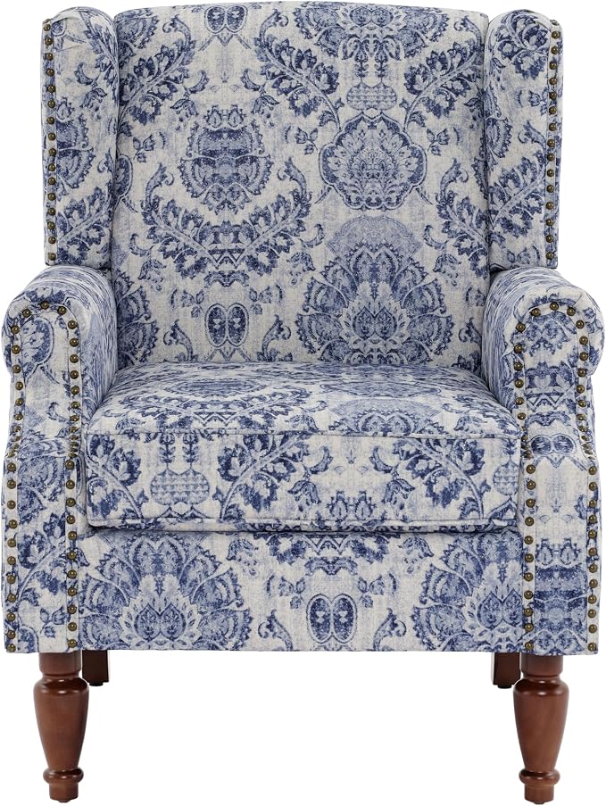 Pia Ricco High Back Floral Accent Chair - Image 6