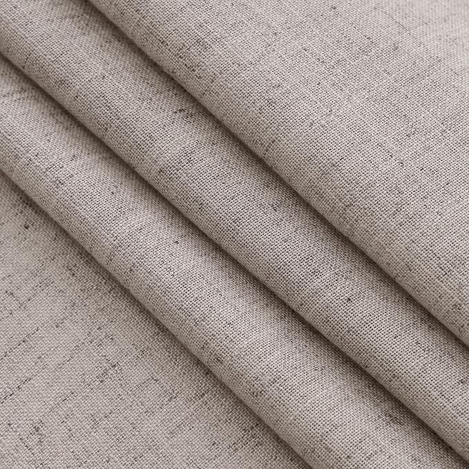 Brownish Grey Semi Sheer Linen Curtains 72 Inch Length - Image 7