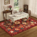 DUKINO 5x7 Area Rugs, Floral Washable Rug - Image 4