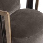 First of a Kind Swivel Chair in Chocolate Brown Plywood - Image 6
