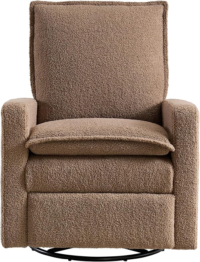 Oxford Baby Uptown Upholstered Glider Recliner Rocking Chair 360° Swivel - Image 3
