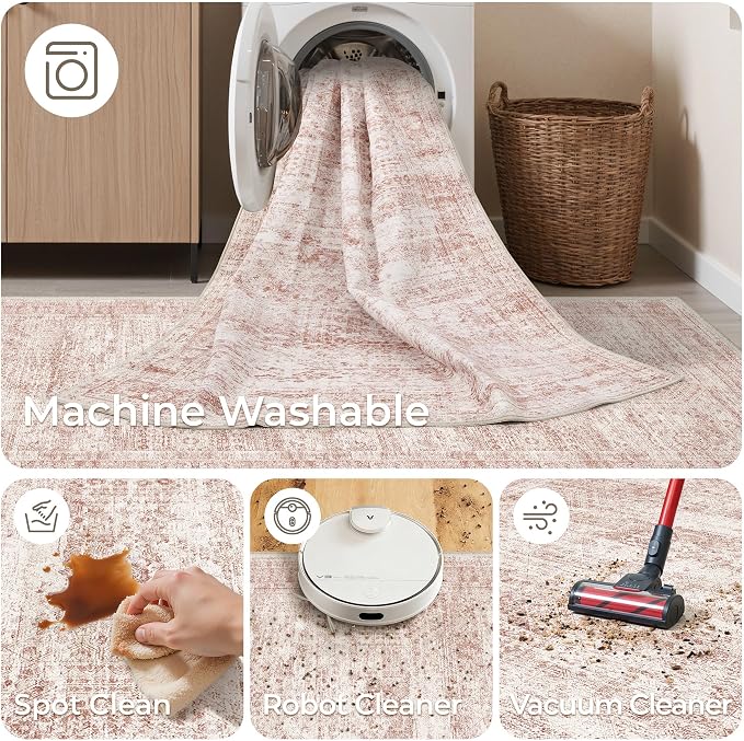 2x8 Runner Rug Non Slip, Washable Hallway Runner Rug, Nursery Room, Soft Runner - Image 8