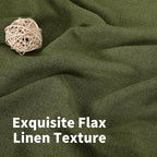 YoungsTex Olive Linen Curtains 72 Inch Length 2 Panels - Image 4
