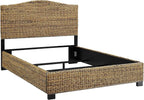 Crosley Furniture Serena Bed, Handwoven Natural Fiber Rattan Headboard and - Image 5