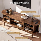 Decofy Mid Century TV Stand for TVs up to 70 Inches, Entertainment Center - Image 6