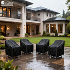 Patio Swivel Chair Cover 4 Pack, Waterproof Heavy Duty Outdoor Chair Covers - Image 5