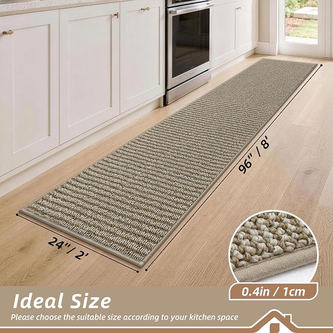 BEQHAUSE Kitchen Runner Rugs 24"x96", Kitchen Mats - Image 2
