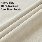MIULEE 100% Blackout Linen Curtains - Image 5