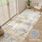 LOONGRUG Runner Rug 2x8 Washable Non-Slip Kitchen Neutral Modern Rug | Abstract - Image 3