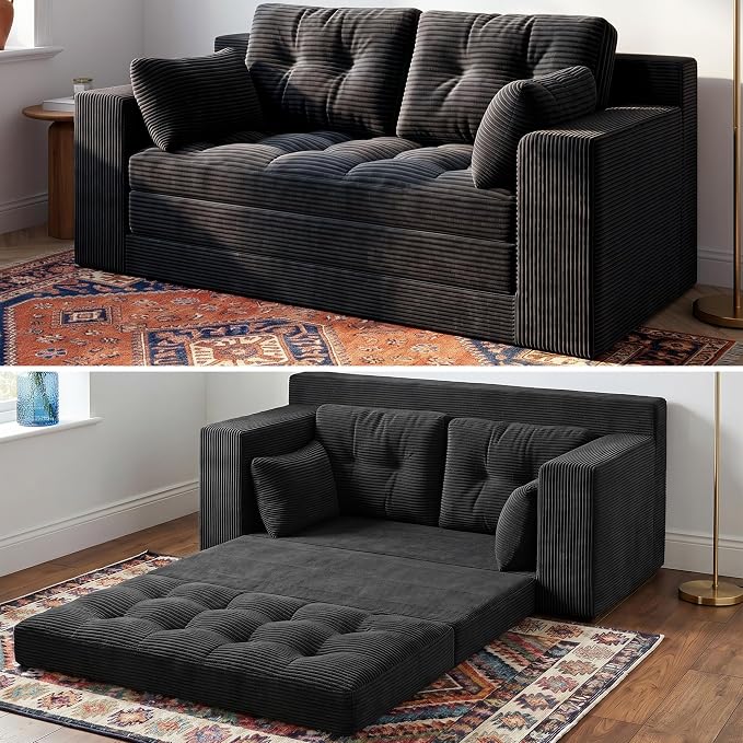 Homkdom Convertible Loveseat Sleeper, Space-Saving Folding Sofa Bed by ElevateYourHome%EF%BC%8CEnhanceEver