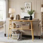 39.4" Solid Bamboo Entryway Console Table, Sofa Table Behind Couch, Narrow - Image 3