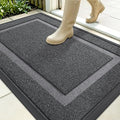 OLANLY Front Door Mat Outside 35x23, All-Season Heavy-Duty Rubber Doormat | Grey by OLANLY