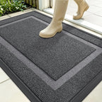OLANLY Front Door Mat Outside 35x23, All-Season Heavy-Duty Rubber Doormat | Grey by OLANLY