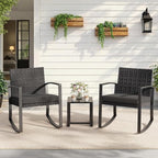 Qsun 3 Pieces Patio Furniture Set Rocking Bistro Set, Outdoor Patio Furniture - Image 8