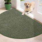 BEQHAUSE Dirt Trapper Door Mat 32" x 48" Half Circle Non Slip Rugs, Absorbent by BEQHAUSE