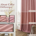 100% Blackout Curtains 90 Inch Length 2 Panels Set - Image 7