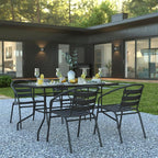 Flash Furniture Lila 5 Piece Patio Dining Set - Image 2