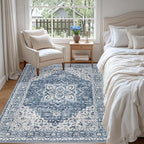5x7 Area Rugs Living Room: Washable Vintage Rug - Image 4
