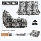 Bean Bag Chairs for Adults, Memory Foam Couch Loveseat Sofa Chair, Soft Teddy - Image 2