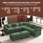 Ihanherry 114" V-Shaped Modern Sofa Modular Sectional Cloud Couch - Image 7