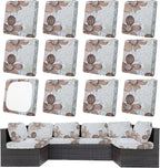 12Pcs Patio Cushion Covers, Outdoor Stretch Cushion Covers, Washable | Stretch by Unknown