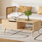 DIYART Oak Coffee Table, Mid Century Modern Coffee Table by DIYART