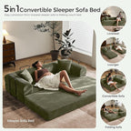 79" Convertible Sofa Bed with Fixed-Shape Frame & Removable Armrests, Modular - Image 5