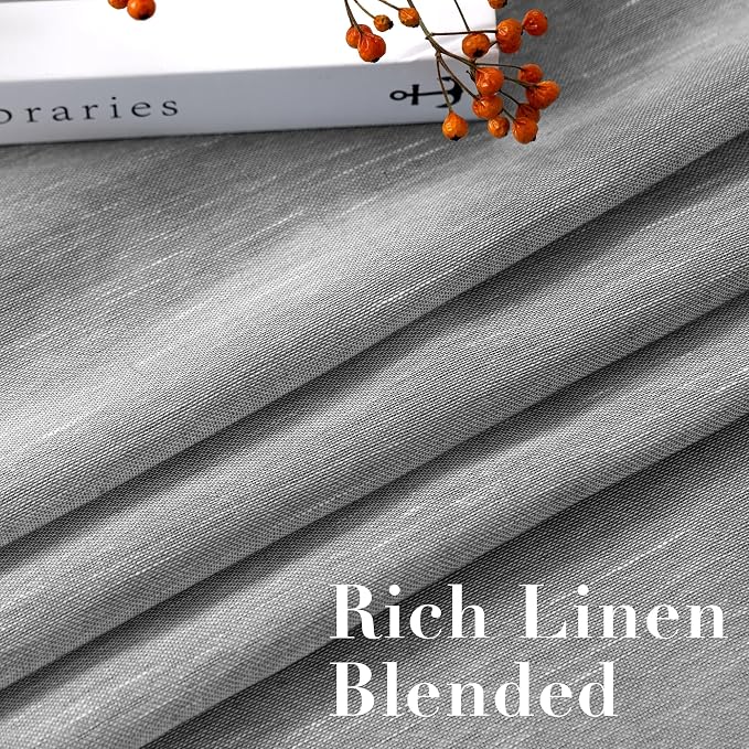 H.VERSAILTEX Linen Curtains Flax Linen Blended Curtain Panels - Image 4