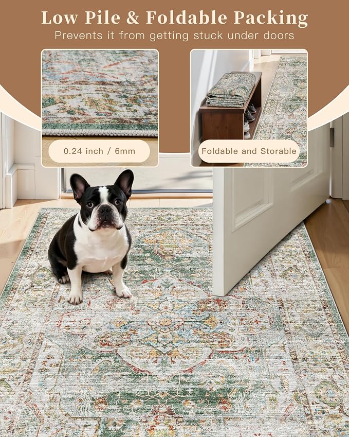 Madane Hallway Runner Rug 2x8 Washable Kitchen Rugs Non-Slip, Soft Ultra-Thin - Image 6
